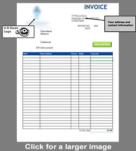 simple invoice template access